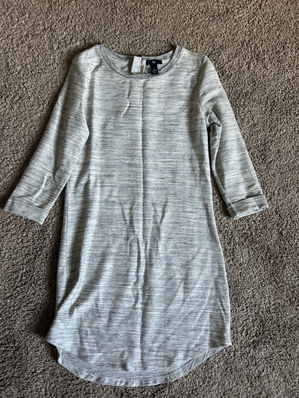 GAP Heather Gray 3/4 Sleeve Shift Dress